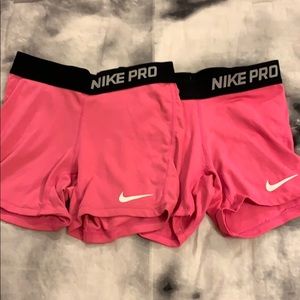 neon pink nike spandex